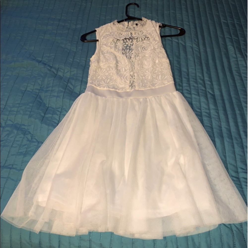 White Floral Mini Dress